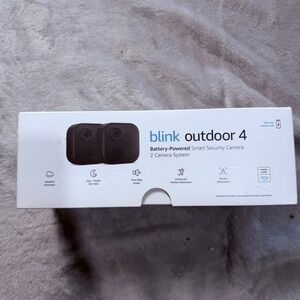 Blink Outdoor 4 Battery-Powered Smart Security Camera 2 Camera System Black New